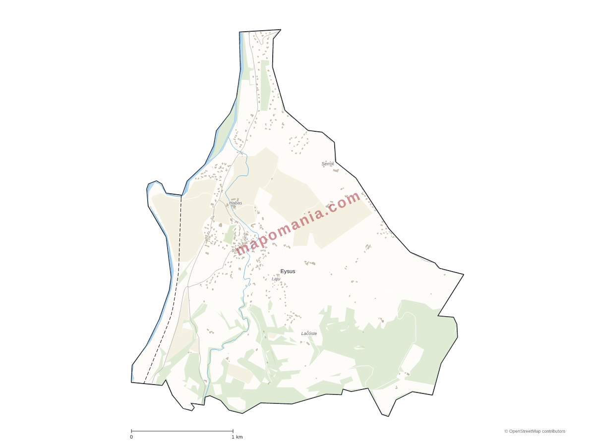 Carte de Eysus à personnaliser