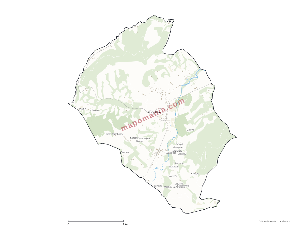 Carte de Ance Féas à personnaliser