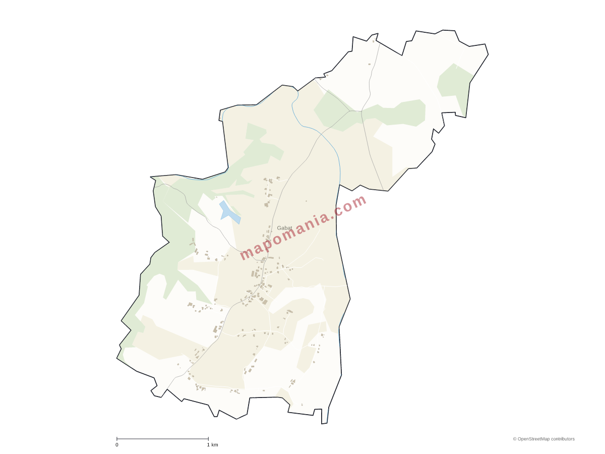 Carte de Gabat à personnaliser