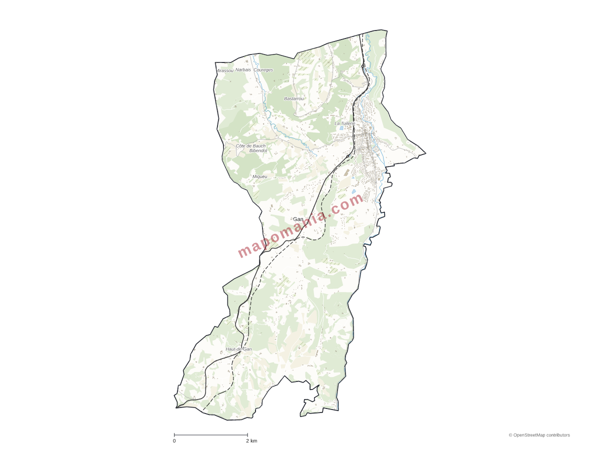 Carte de Gan à personnaliser
