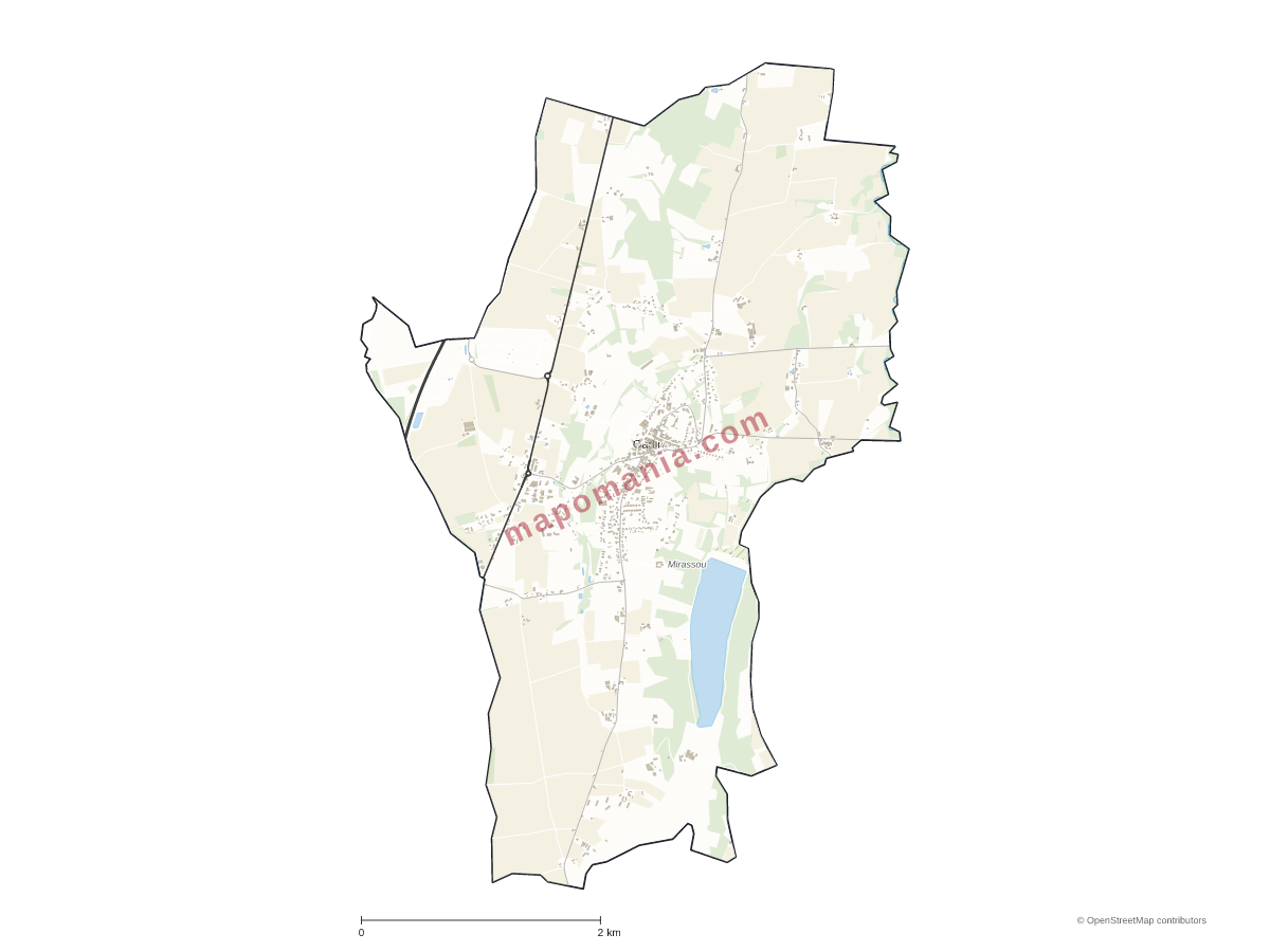 Carte de Garlin à personnaliser