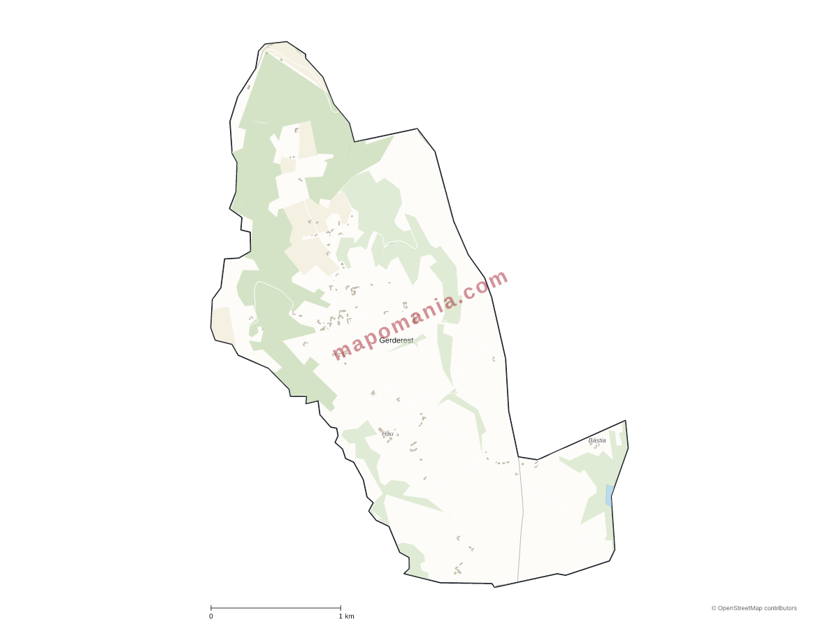 Carte de Gerderest à personnaliser