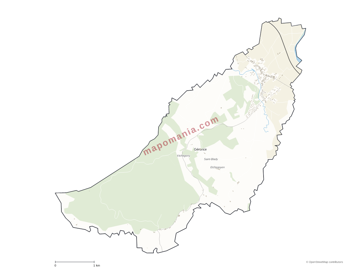 Carte de Géronce à personnaliser