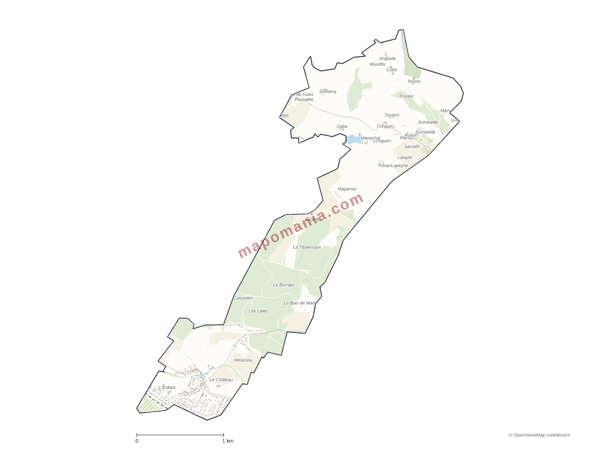 Carte de Goès à personnaliser