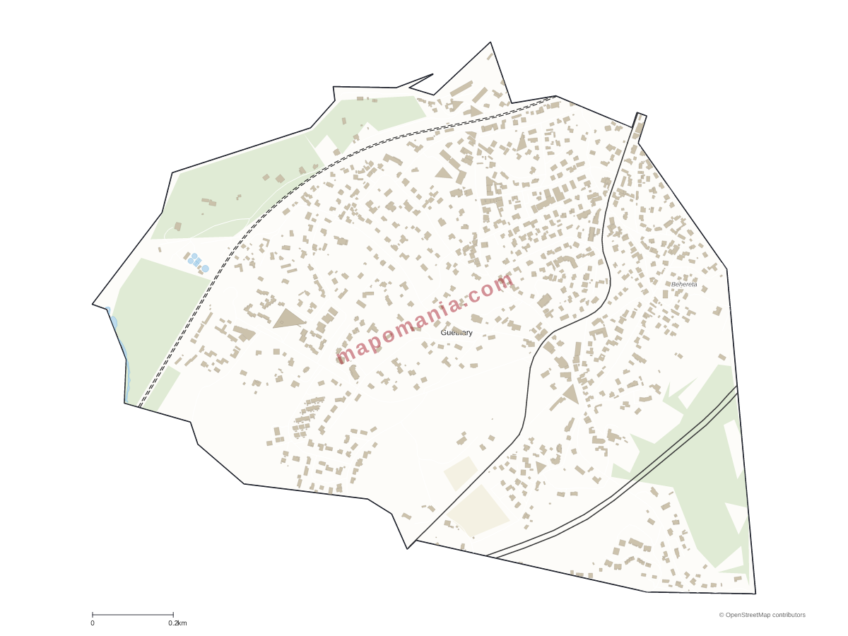 Carte de Guéthary à personnaliser