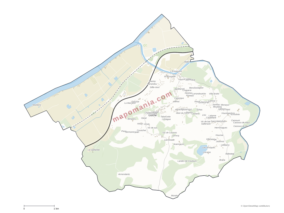 Carte de Guiche à personnaliser