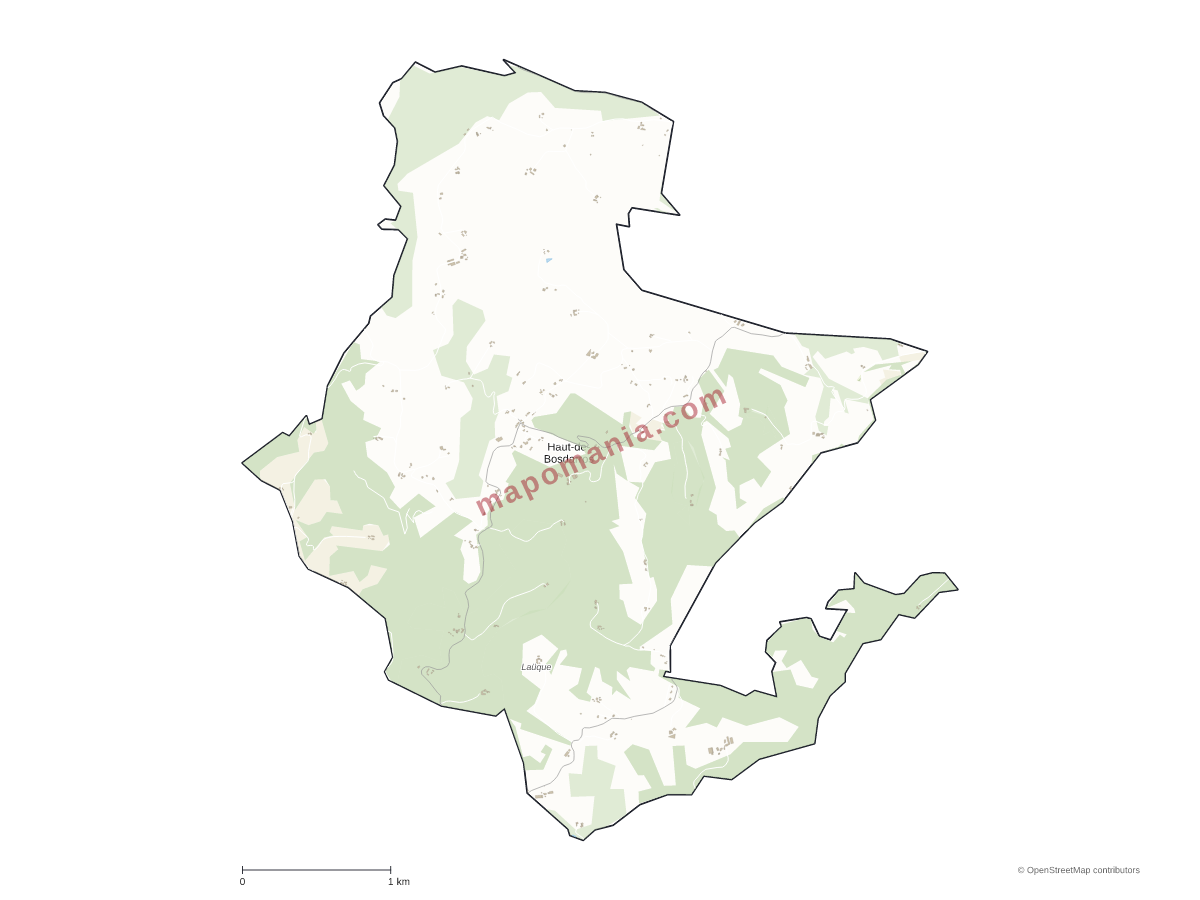 Carte de Haut-de-Bosdarros à personnaliser