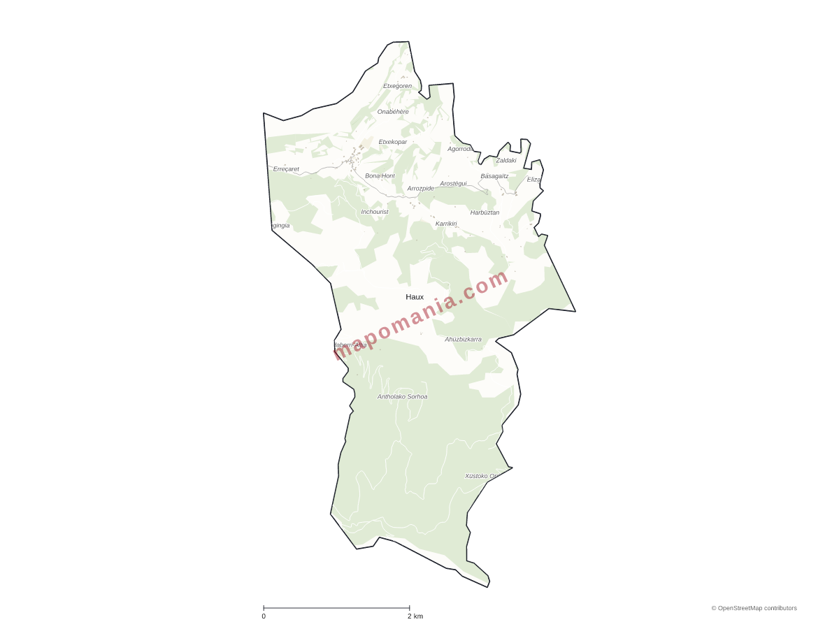 Carte de Haux à personnaliser