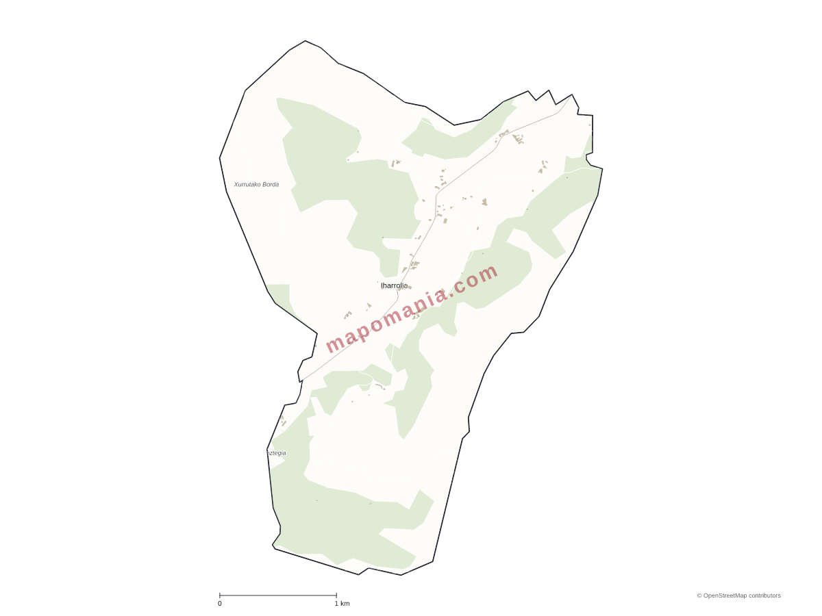 Carte de Ibarrolle à personnaliser