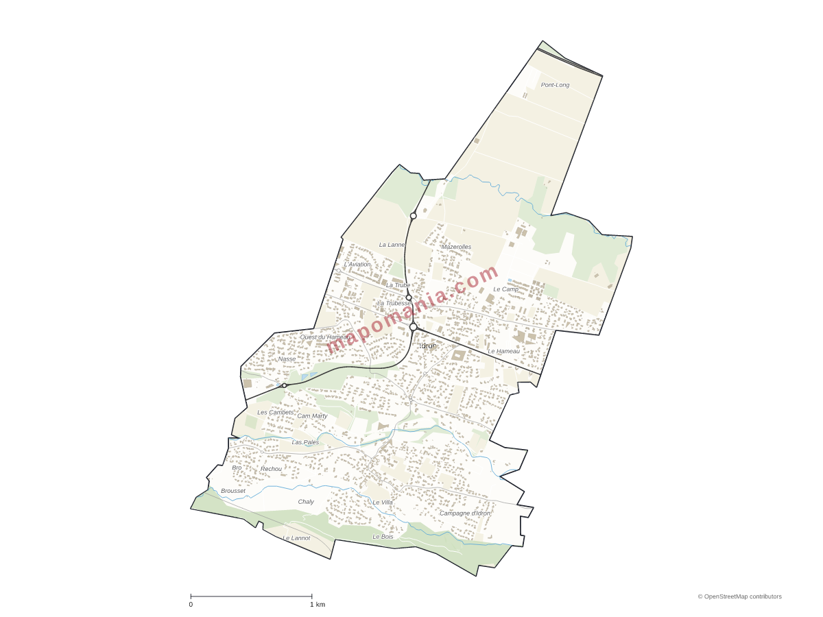 Carte de Idron à personnaliser