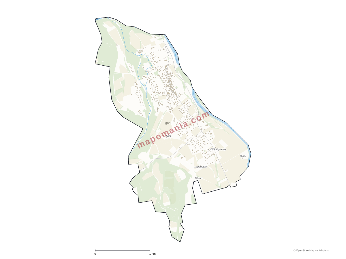 Carte de Igon à personnaliser
