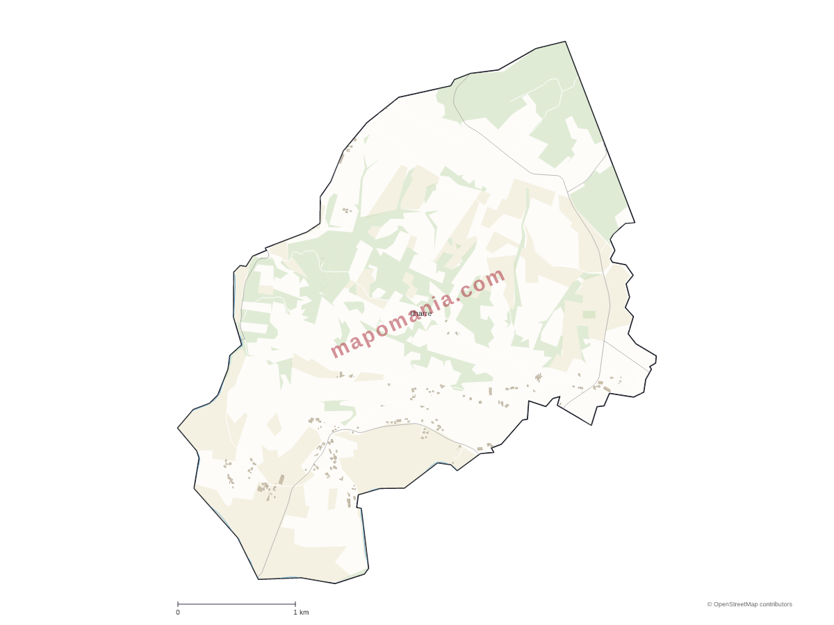 Carte de Ilharre à personnaliser