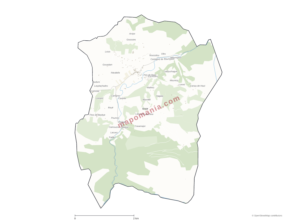 Carte de Issor à personnaliser