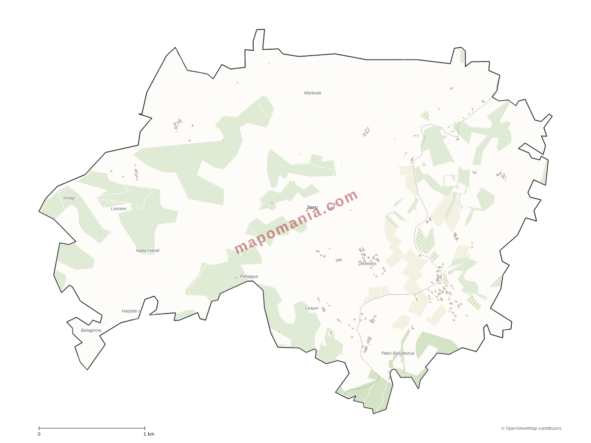 Carte de Jaxu à personnaliser