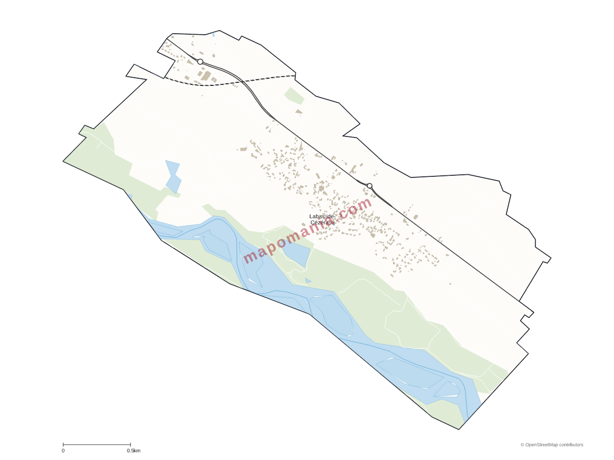 Carte de Labastide-Cézéracq à personnaliser