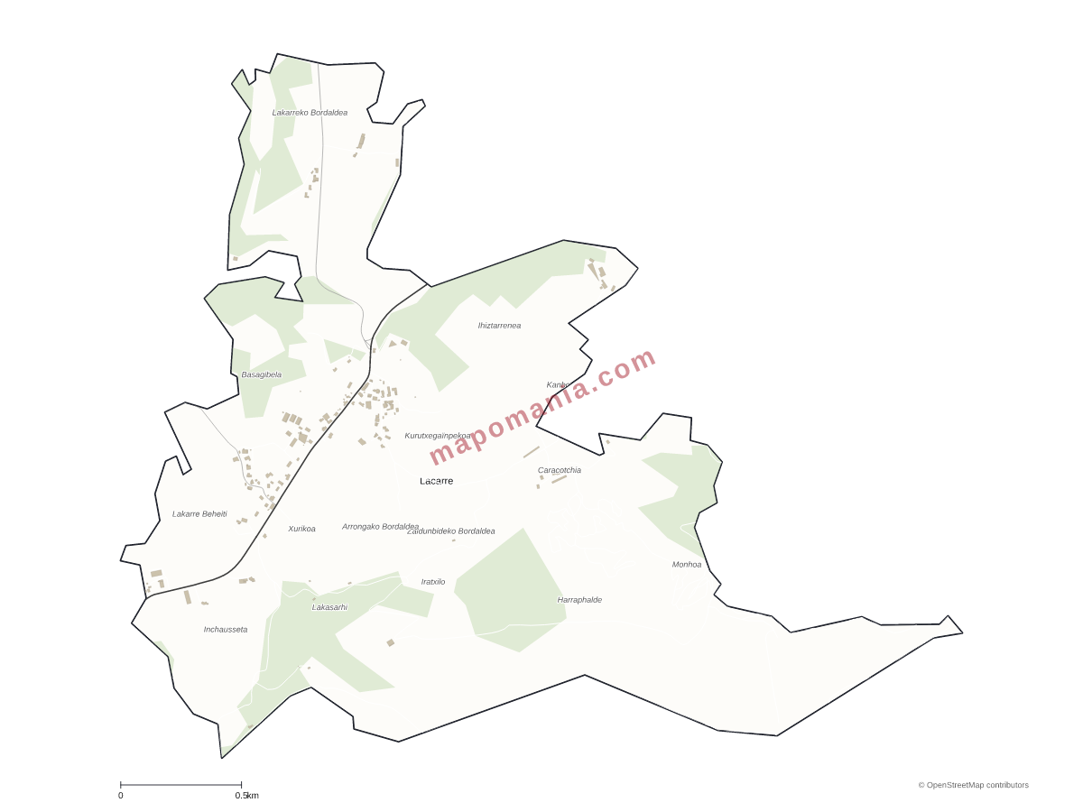 Carte de Lacarre à personnaliser