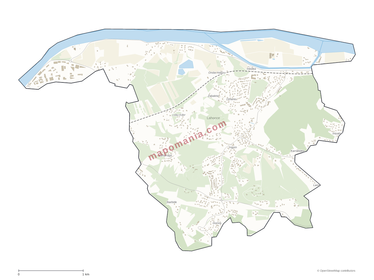 Carte de Lahonce à personnaliser