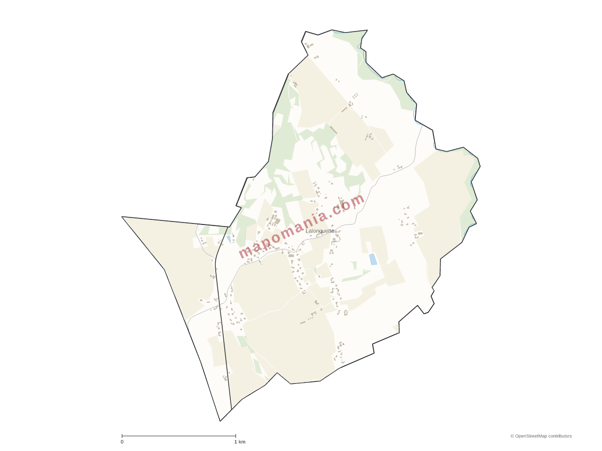 Carte de Lalonquette à personnaliser