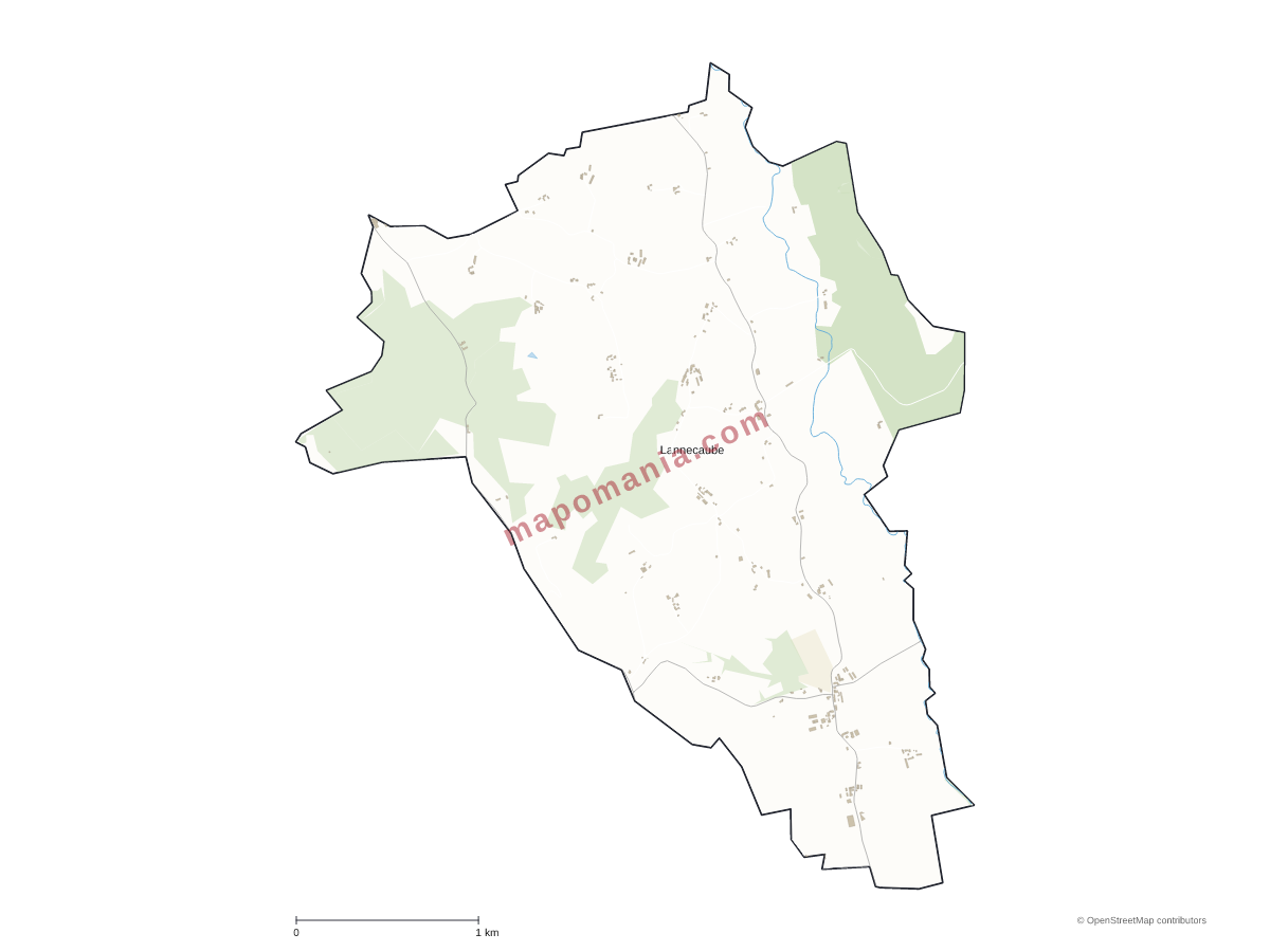 Carte de Lannecaube à personnaliser