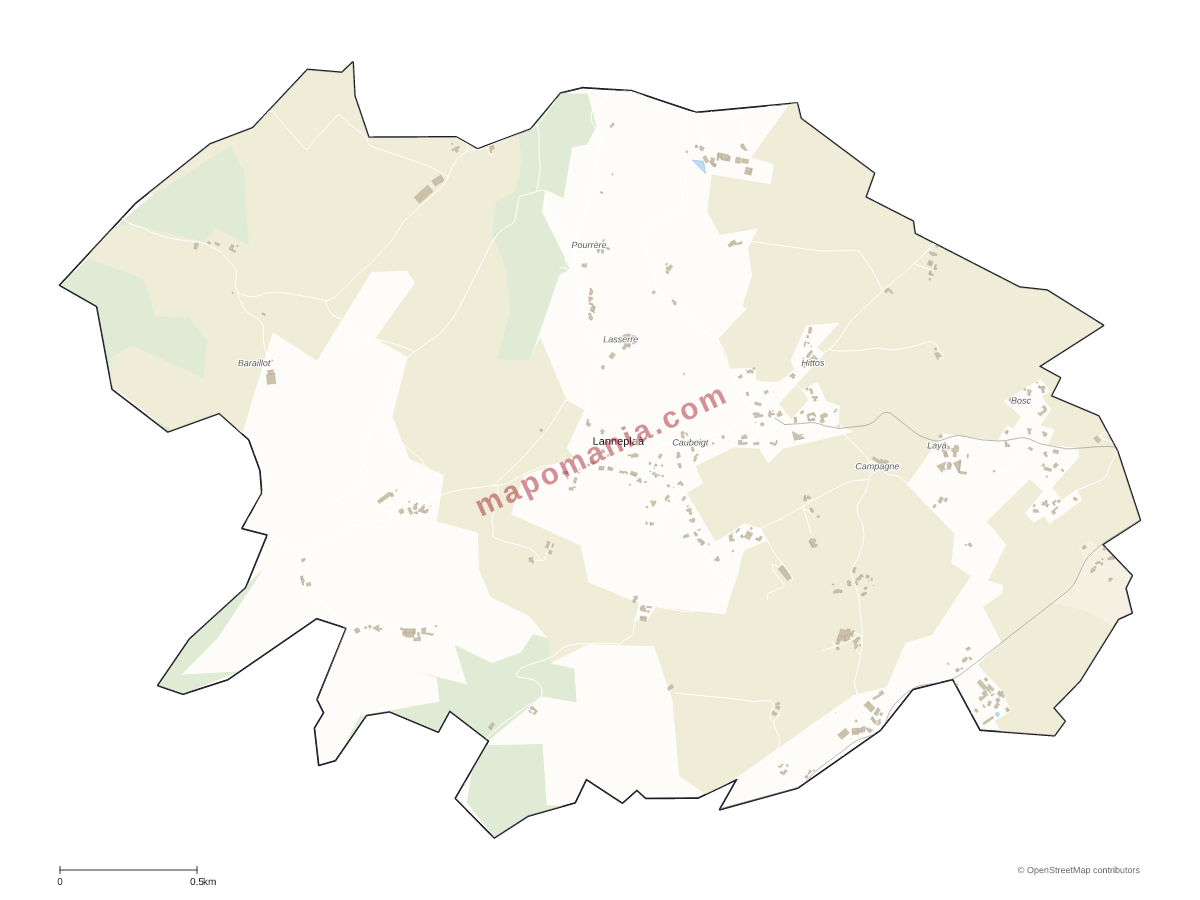 Carte de Lanneplaà à personnaliser