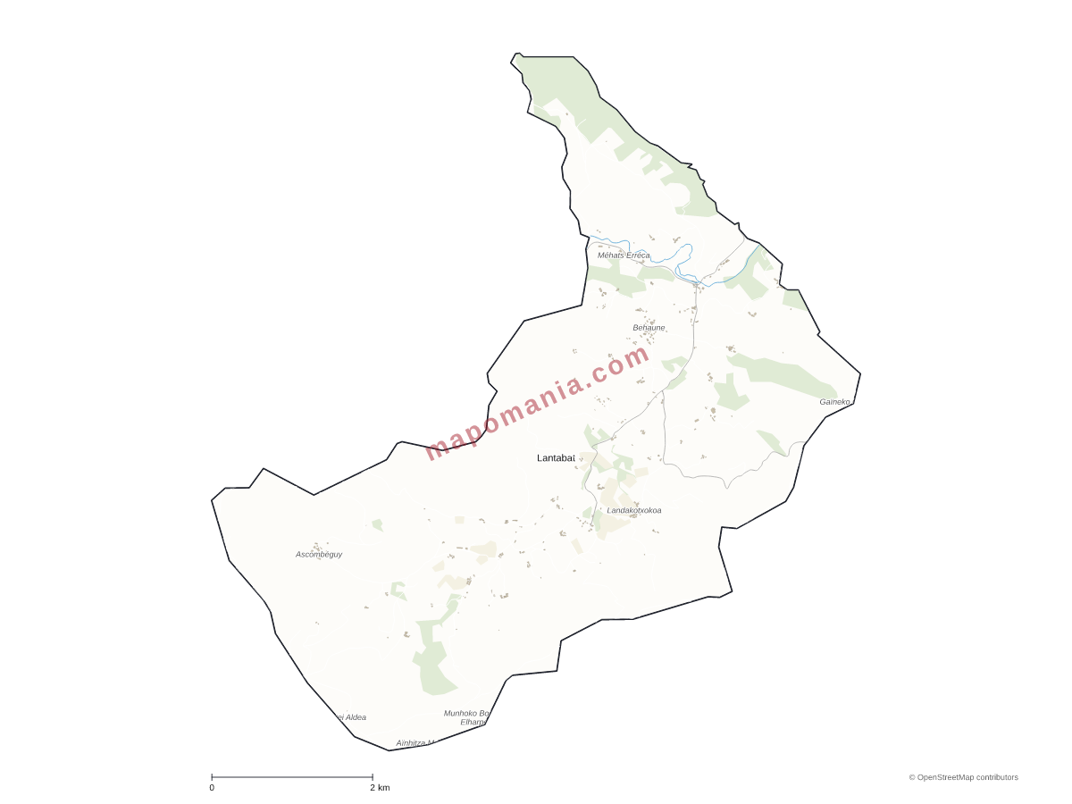 Carte de Lantabat à personnaliser