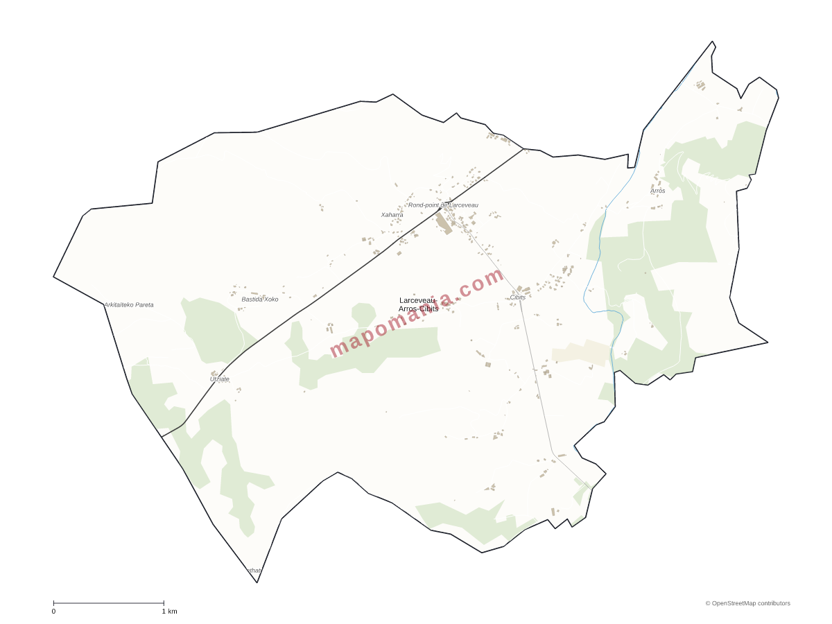 Carte de Larceveau-Arros-Cibits à personnaliser