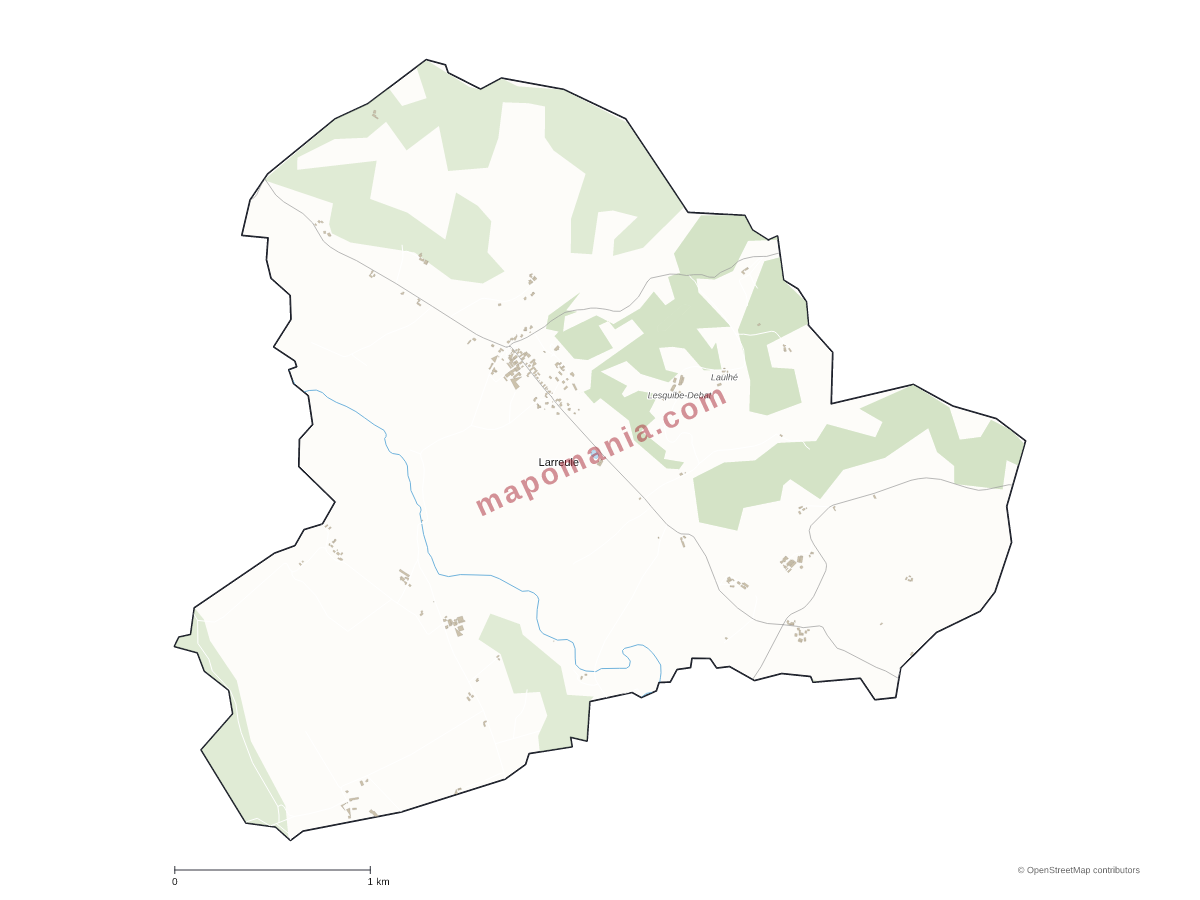 Carte de Larreule à personnaliser