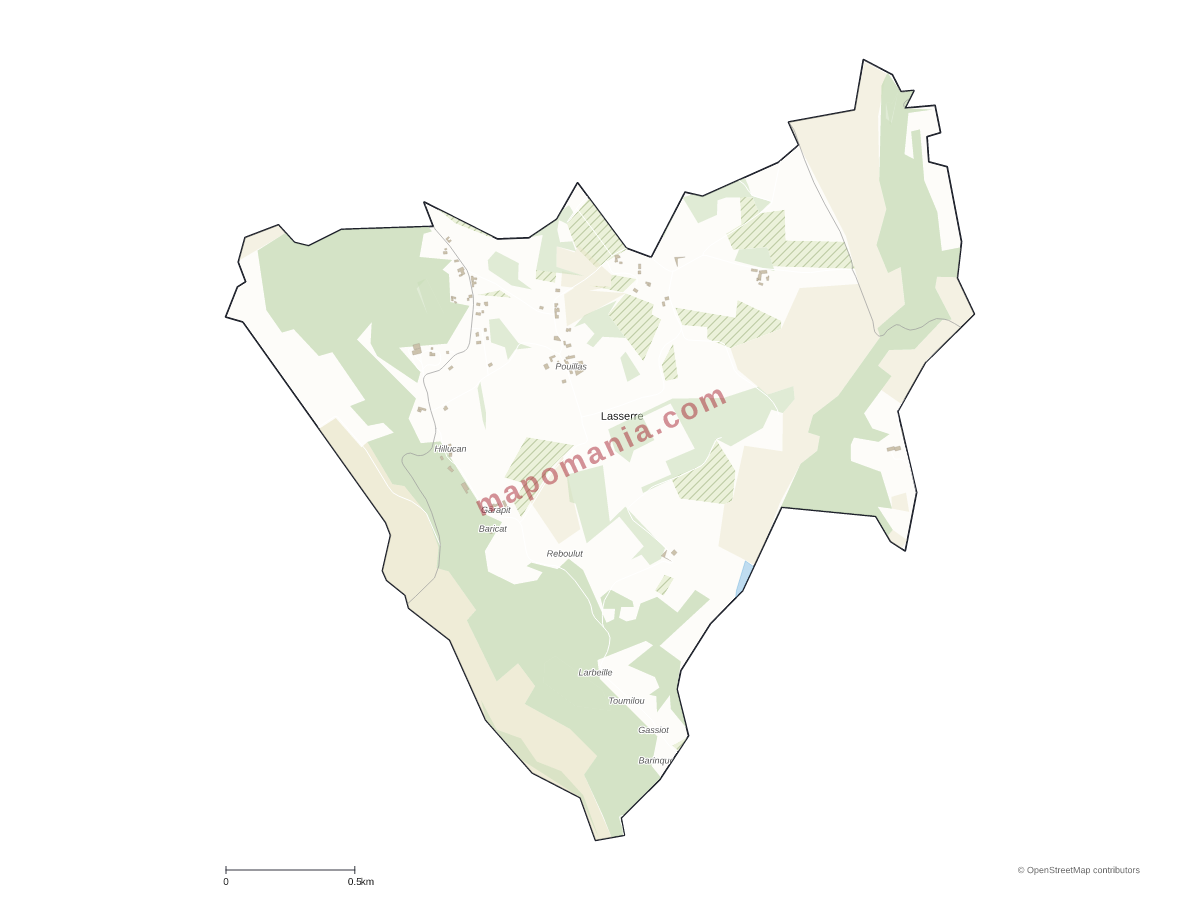 Carte de Lasserre à personnaliser