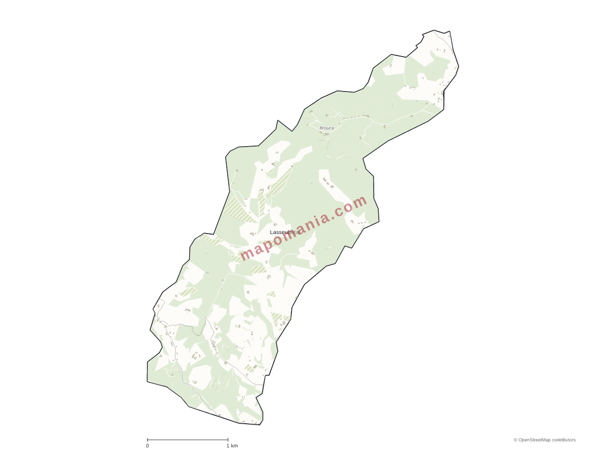 Carte de Lasseubetat à personnaliser