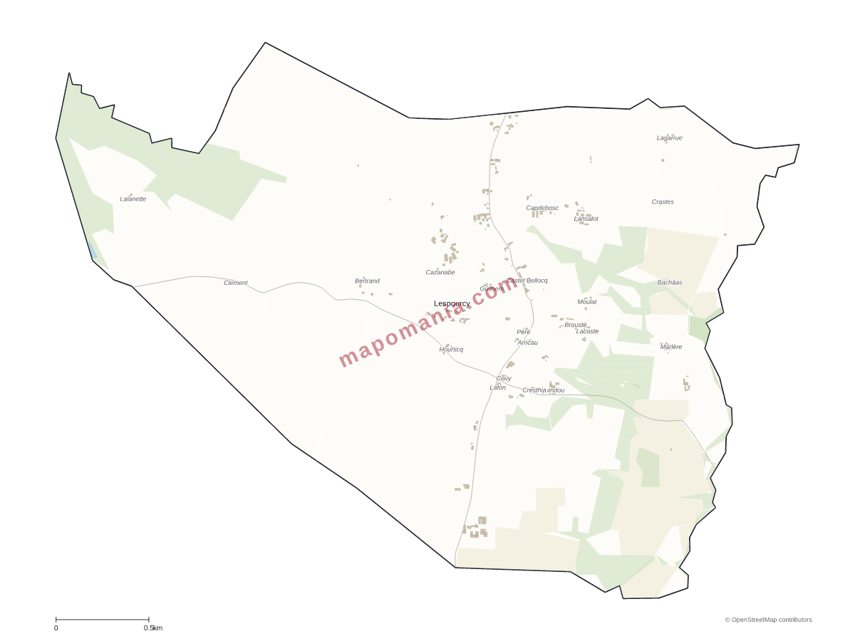 Carte de Lespourcy à personnaliser
