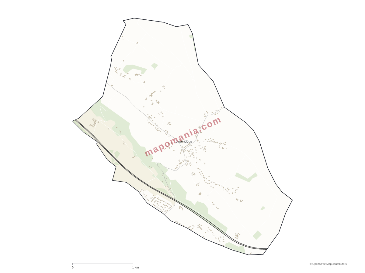 Carte de Limendous à personnaliser