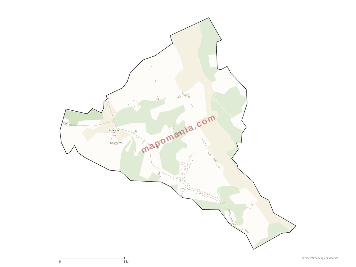 Carte de Lonçon à personnaliser