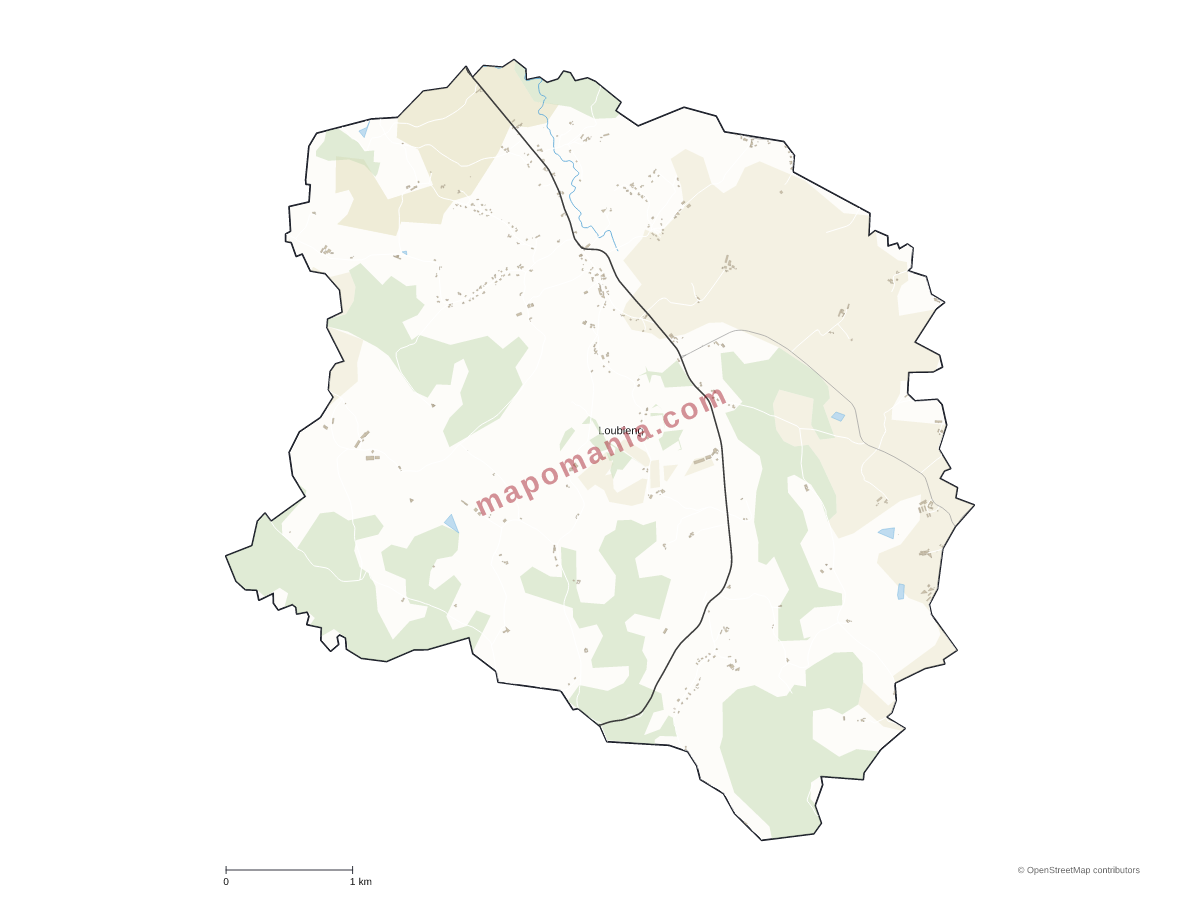 Carte de Loubieng à personnaliser