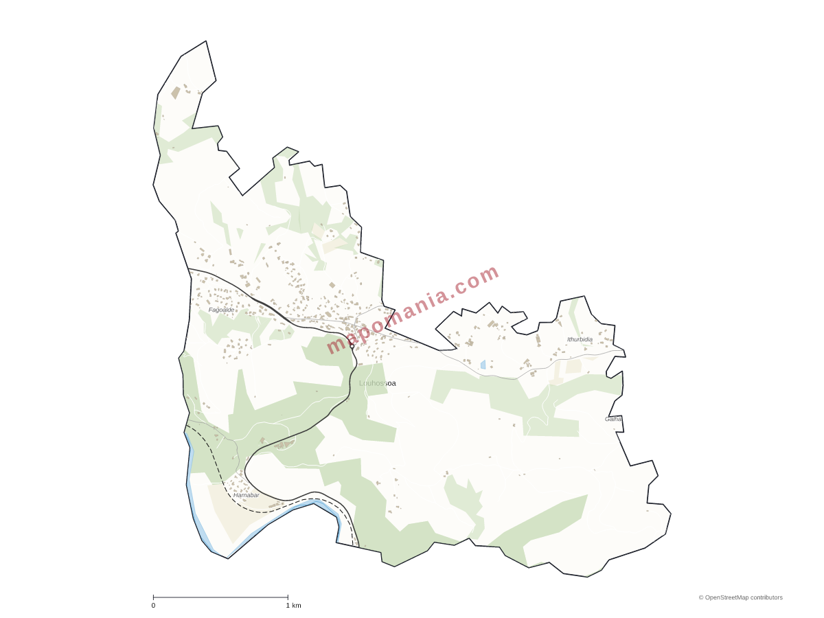 Carte de Louhossoa à personnaliser