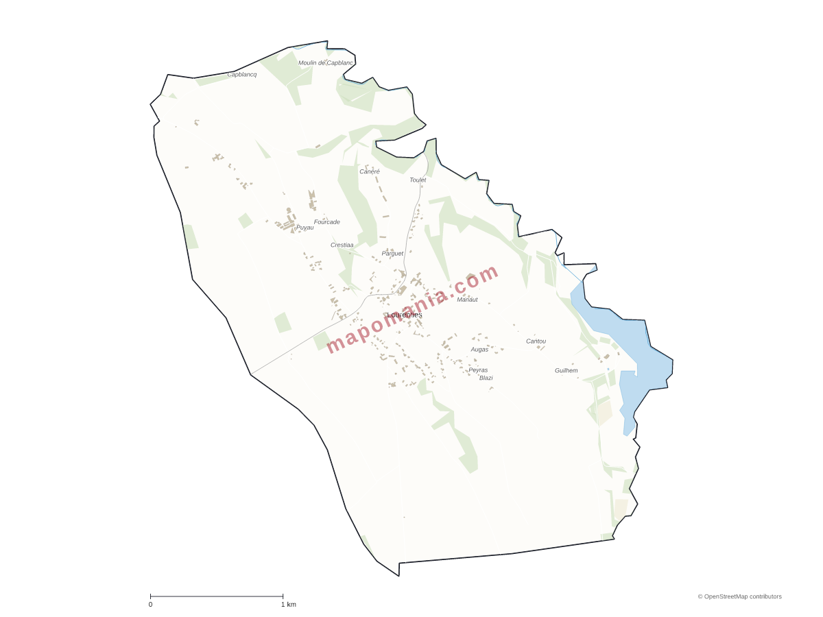 Carte de Lourenties à personnaliser