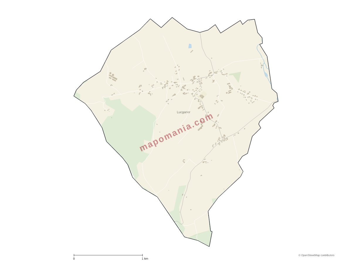 Carte de Lucgarier à personnaliser