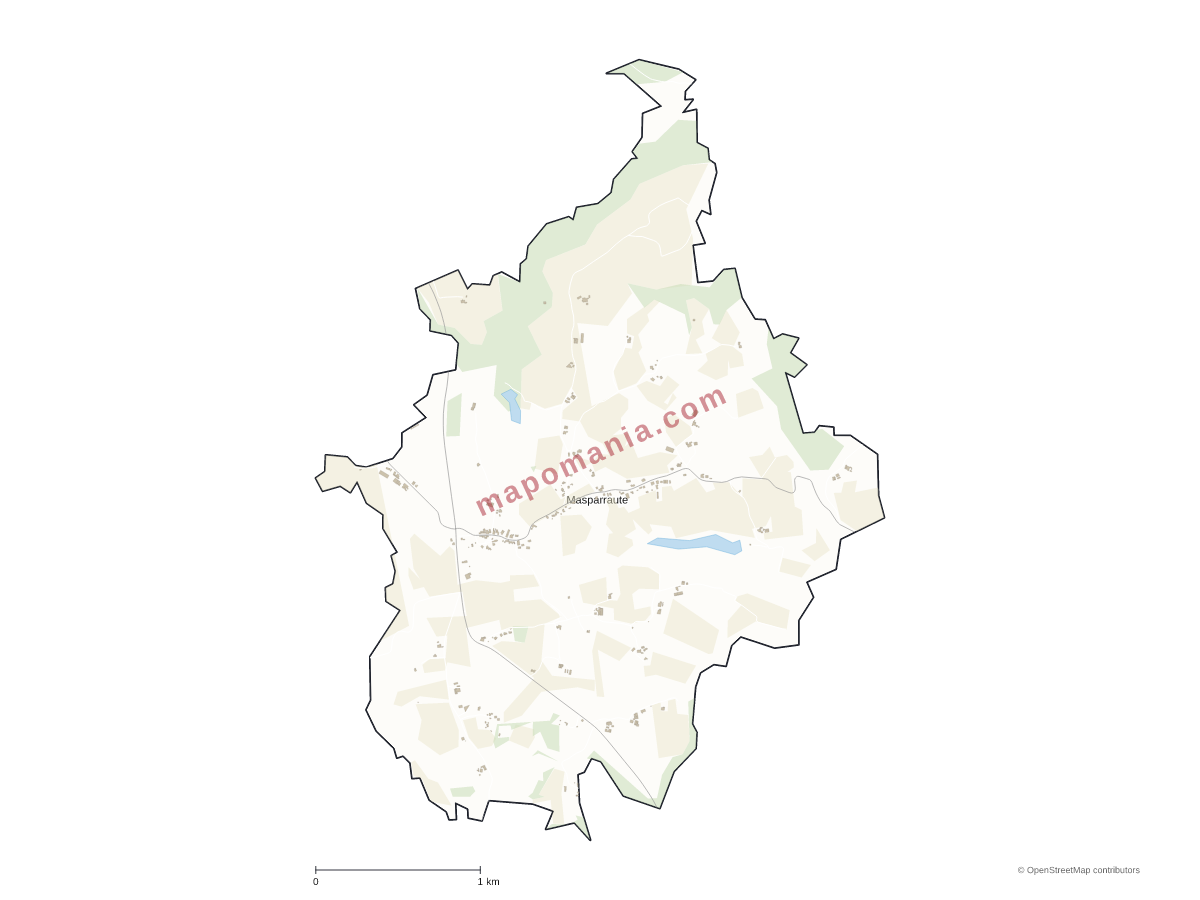 Carte de Masparraute à personnaliser