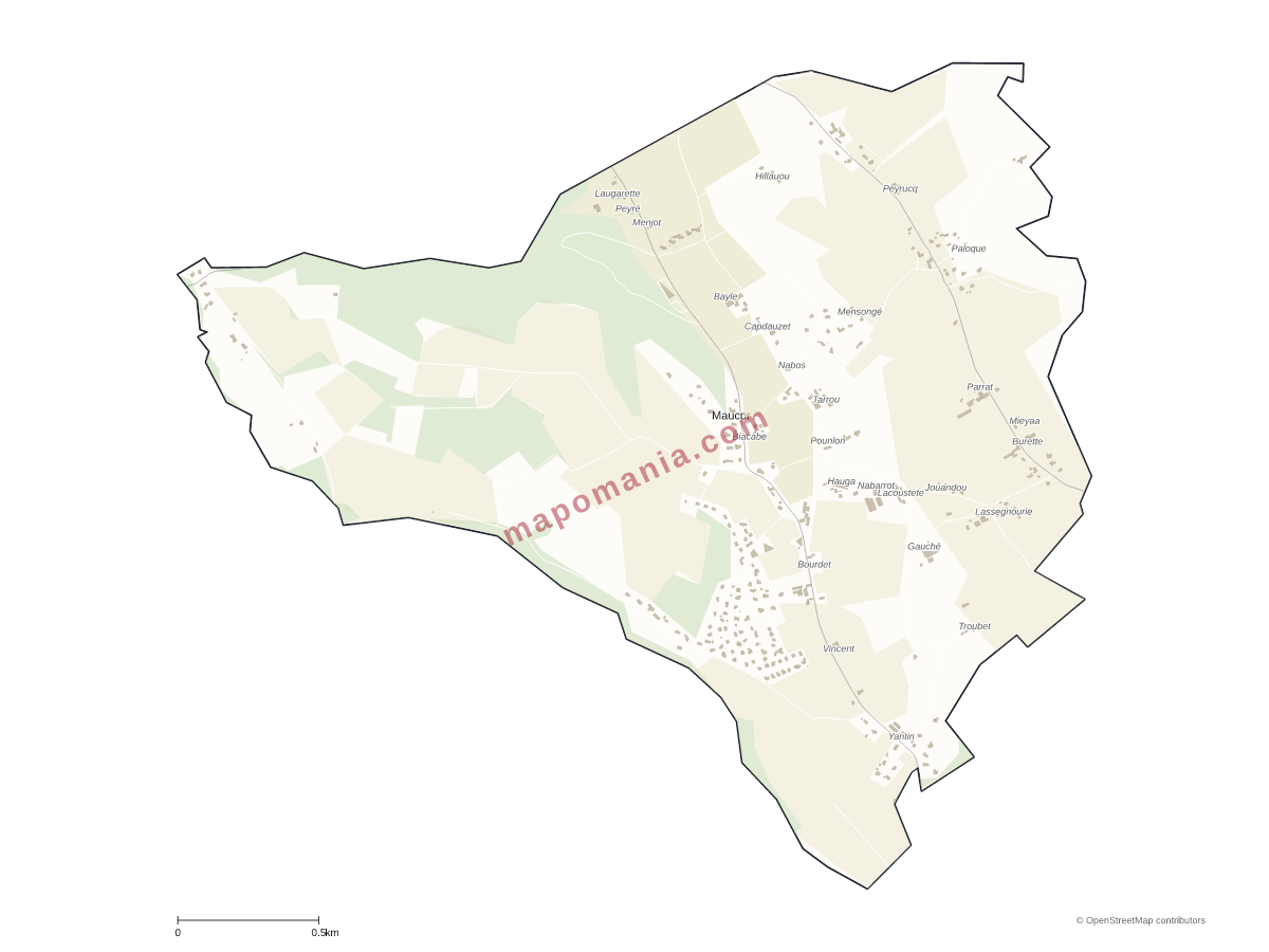 Carte de Maucor à personnaliser