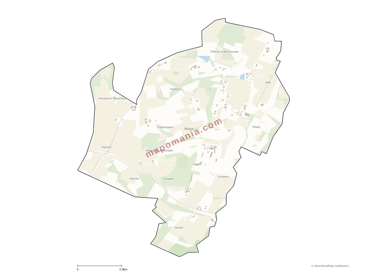 Carte de Maure à personnaliser