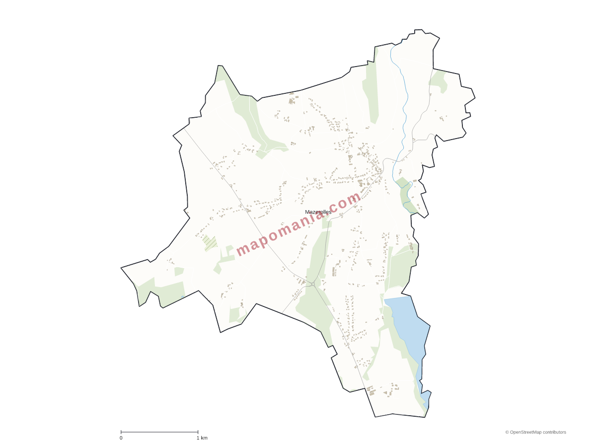 Carte de Mazerolles à personnaliser