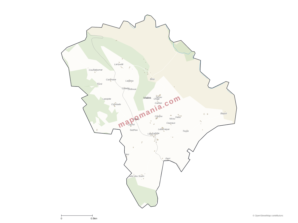 Carte de Mialos à personnaliser