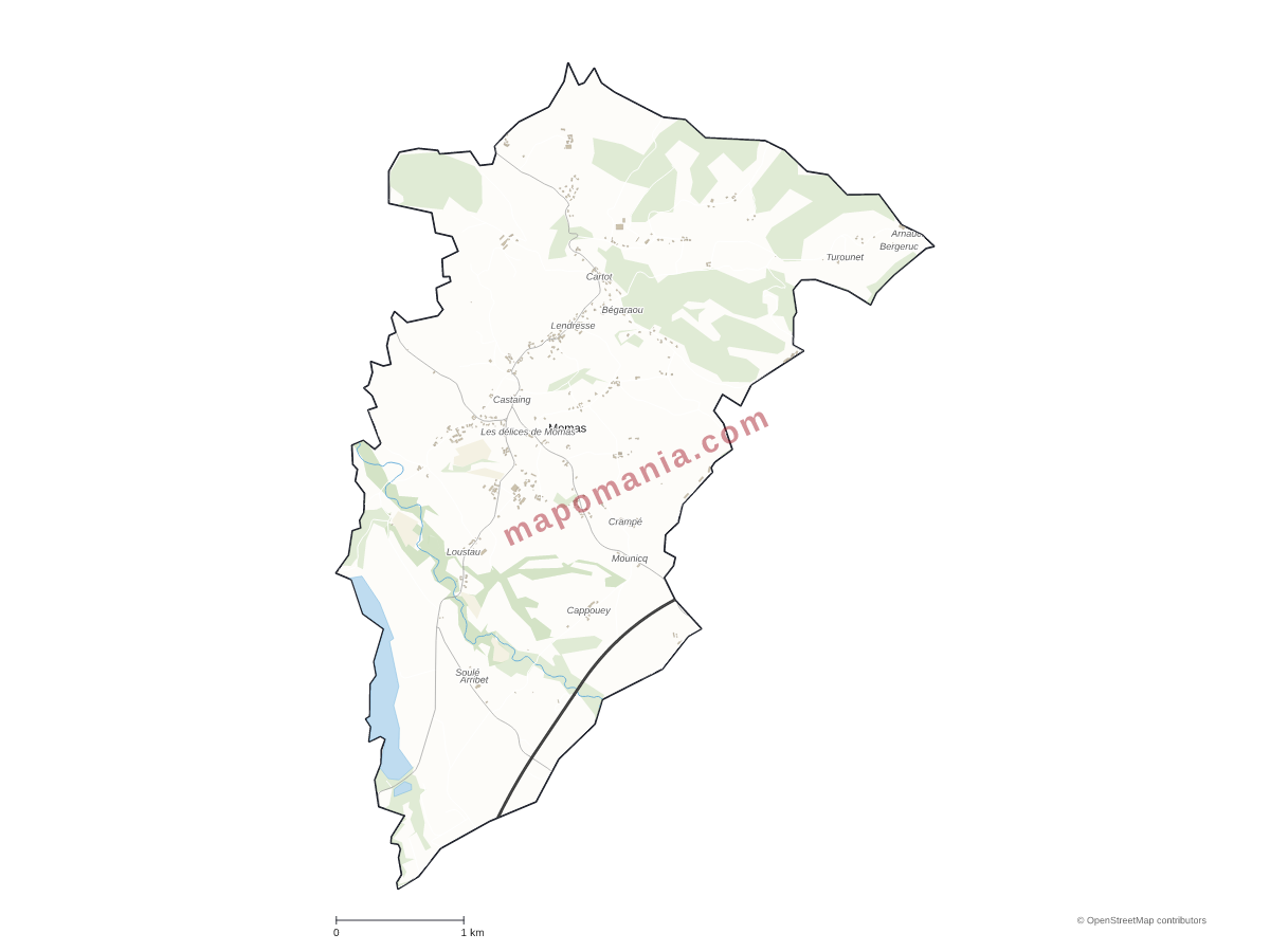 Carte de Momas à personnaliser