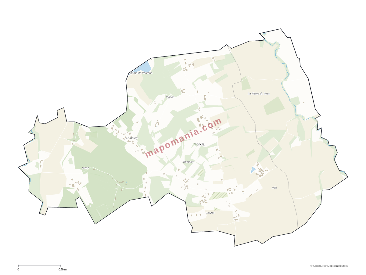 Carte de Moncla à personnaliser
