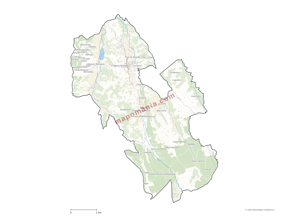 Carte de Monein à personnaliser