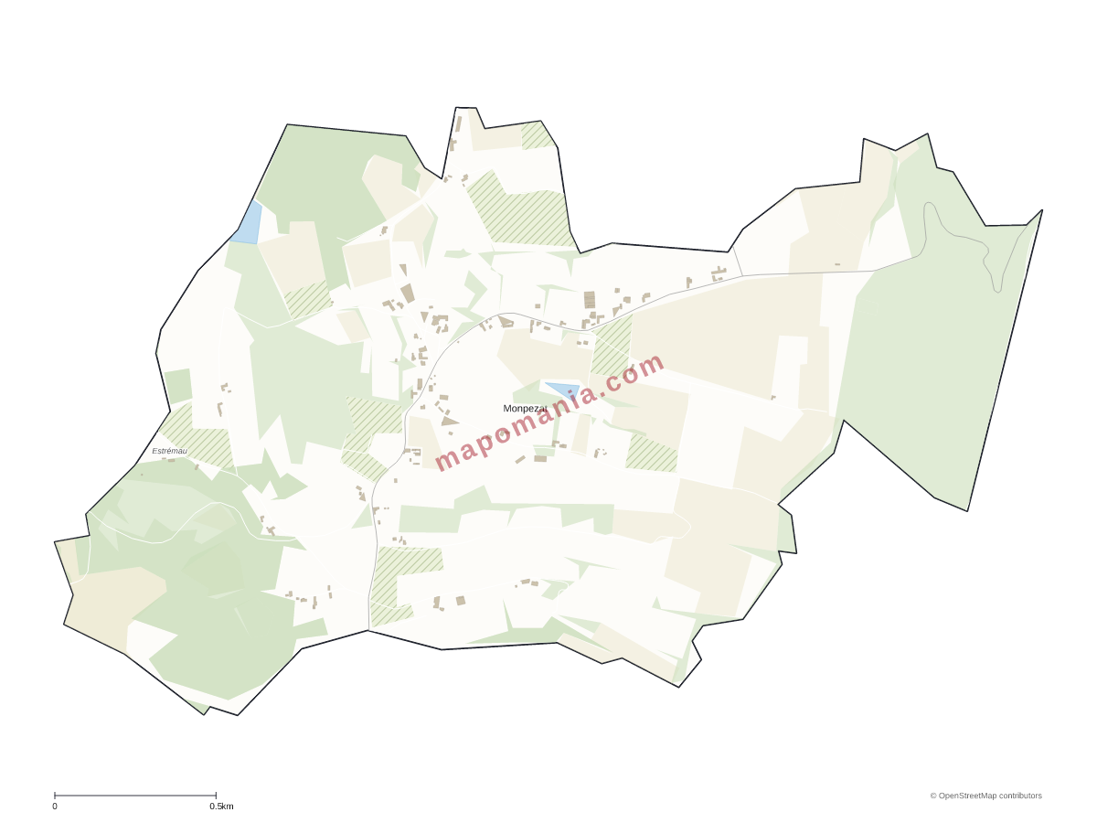 Carte de Monpezat à personnaliser