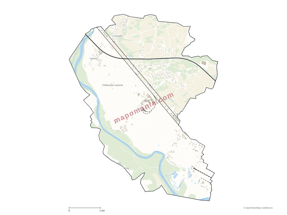 Carte de Mont à personnaliser