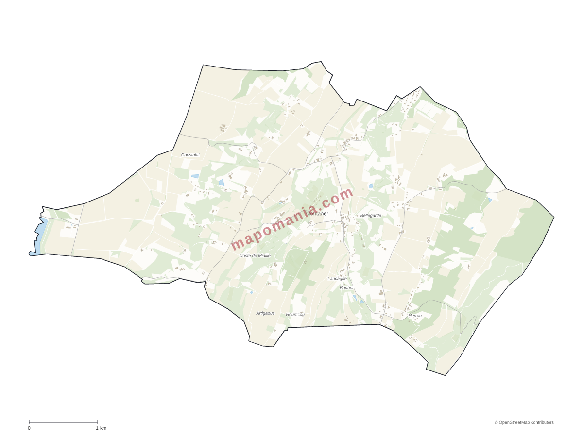 Carte de Montaner à personnaliser