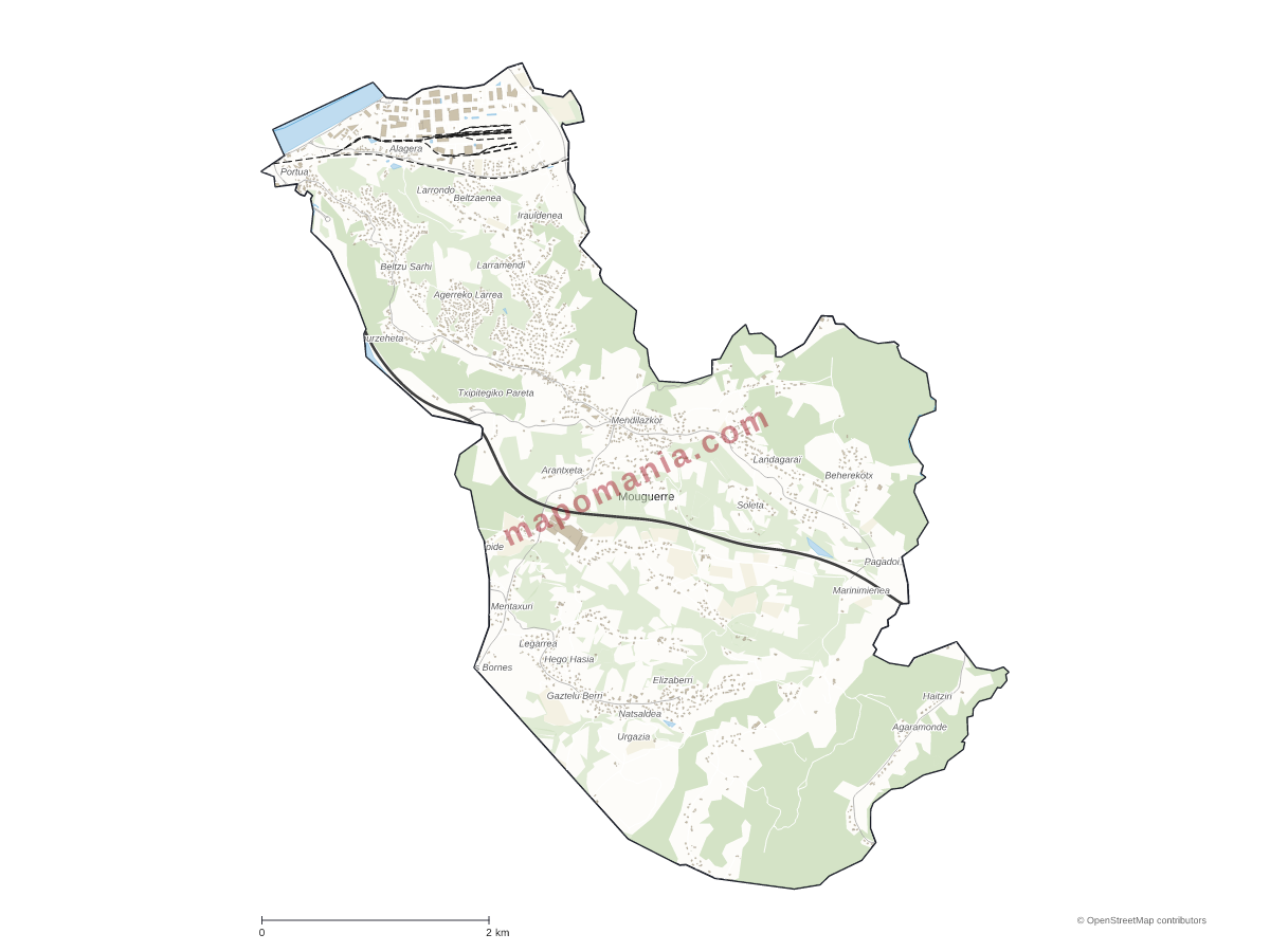 Carte de Mouguerre à personnaliser