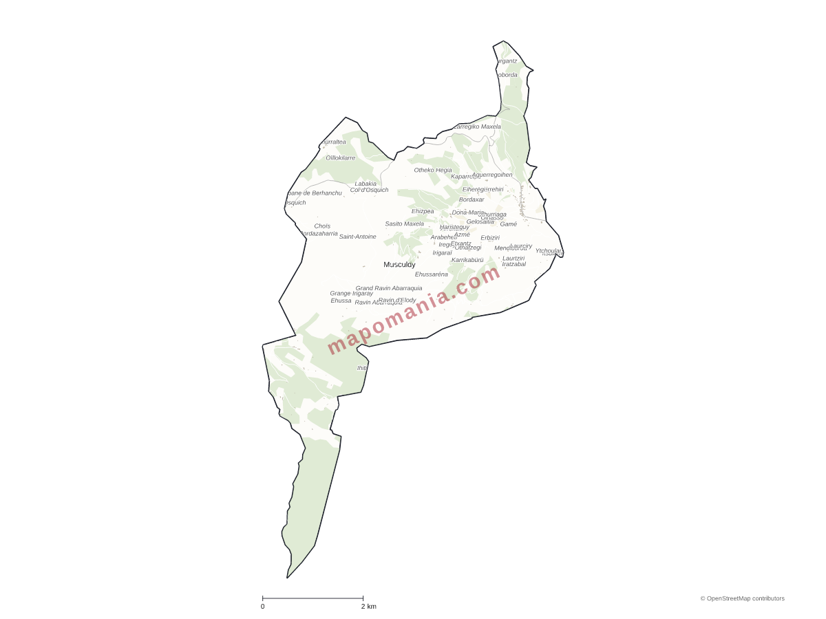 Carte de Musculdy à personnaliser