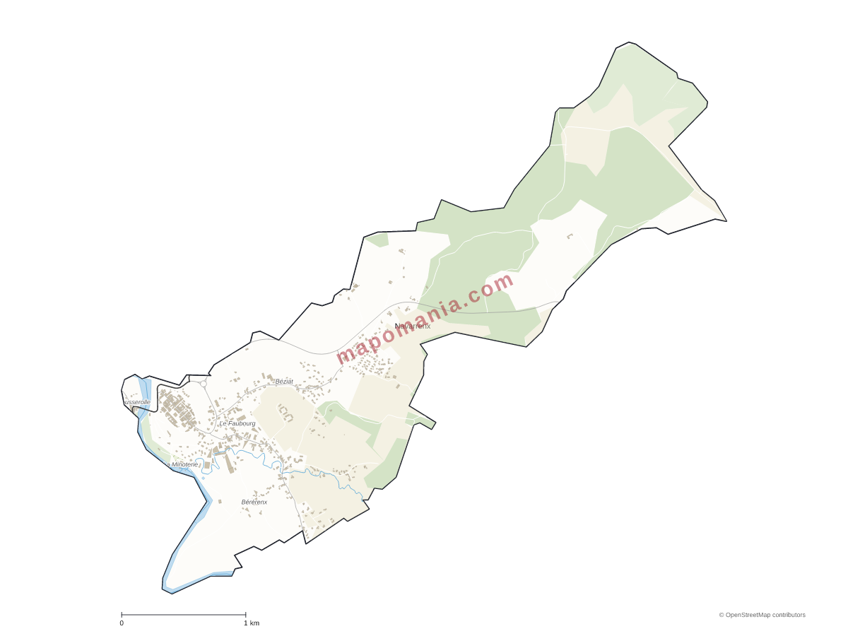 Carte de Navarrenx à personnaliser